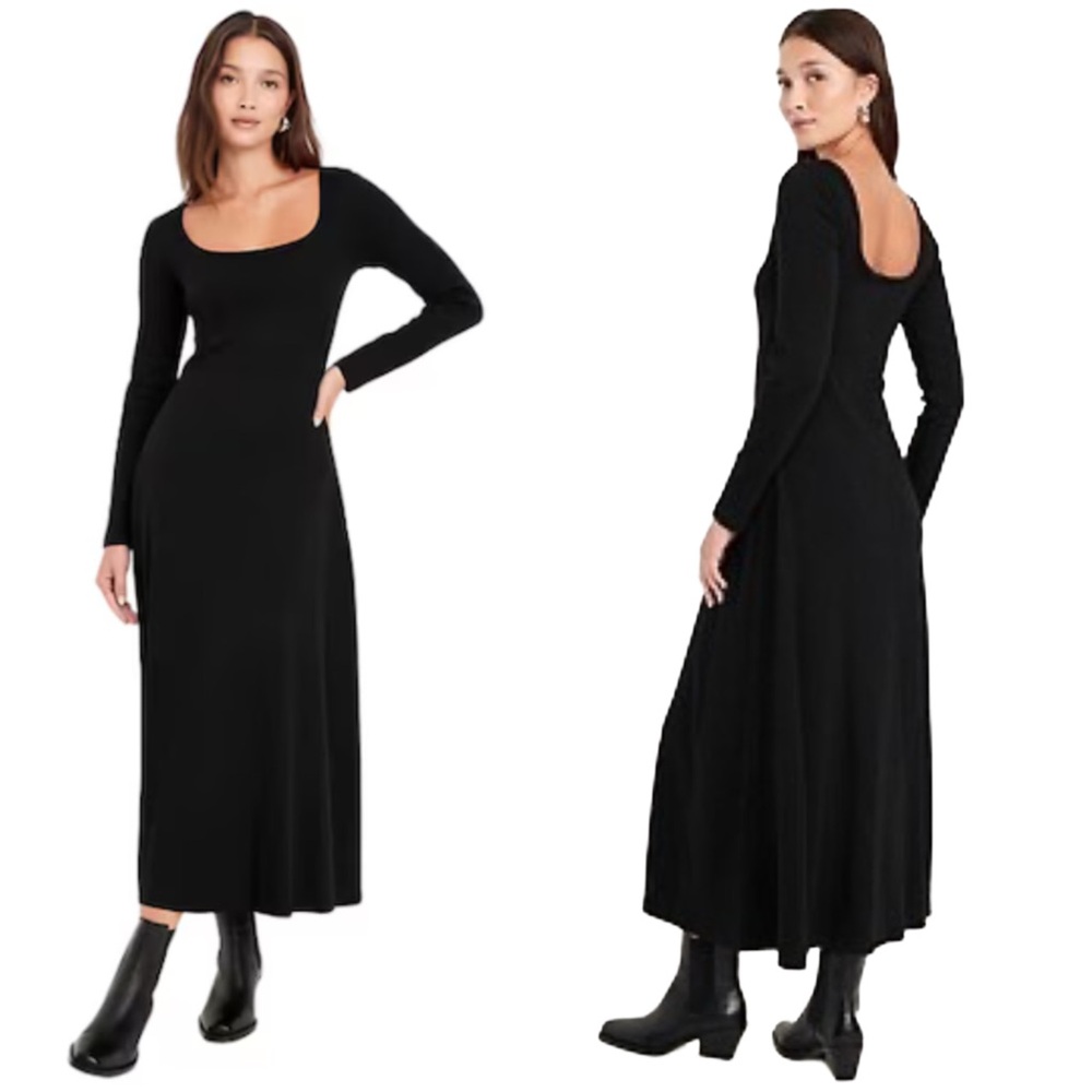 Old Navy Black Long Sleeve Dress